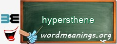 WordMeaning blackboard for hypersthene